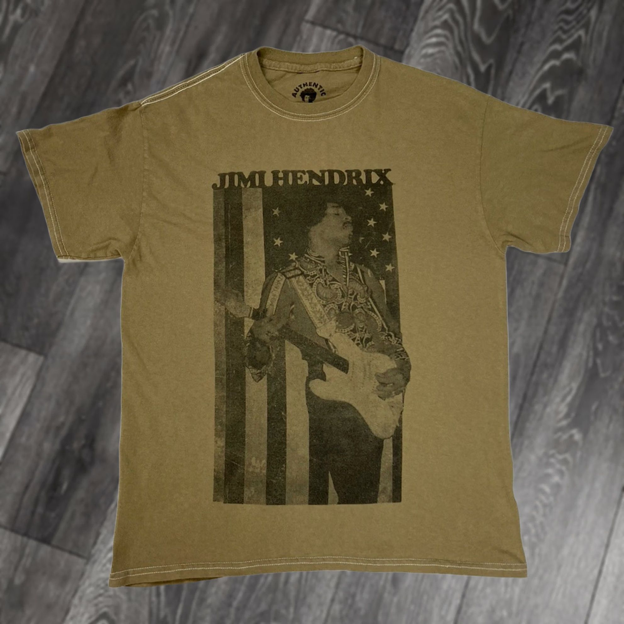 Vintage Jimi Hendrix Graphic T-shirt Women Medium Brown Short Sleeve Music shirt Size M / US 6-8 / IT 42-44 - 1 Thumbnail