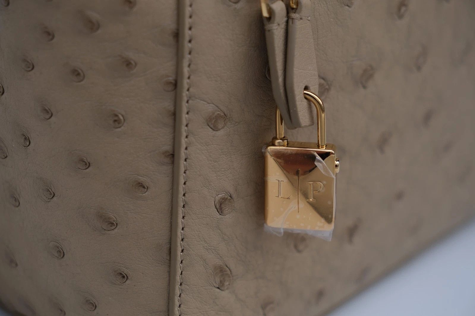Loro Piana RARE Loro Piana Extra Bag Pocket L27 Ostrich Exotic Sun Gold Size ONE SIZE - 7 Thumbnail