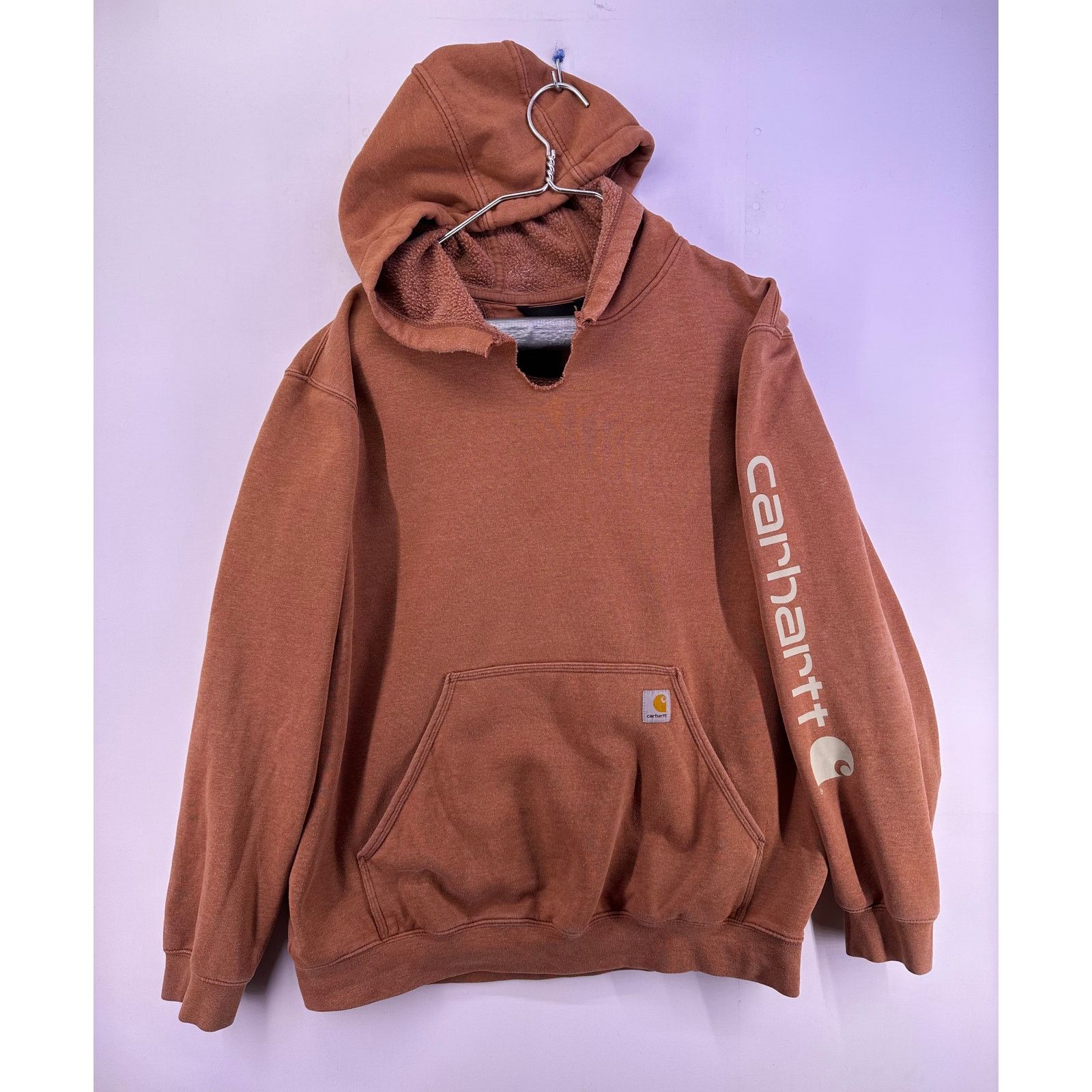 Carhartt Burnt Orange Carhartt Hoodie XL Loose Fit Size US XL / EU 56 / 4 - 1 Thumbnail