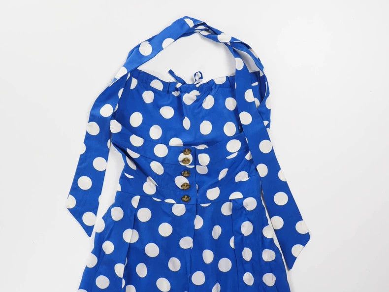 Vivienne Westwood Vivienne Westwood Rare blue and white polka dot French nec Size XS / US 0-2 / IT 36-38 - 5 Thumbnail