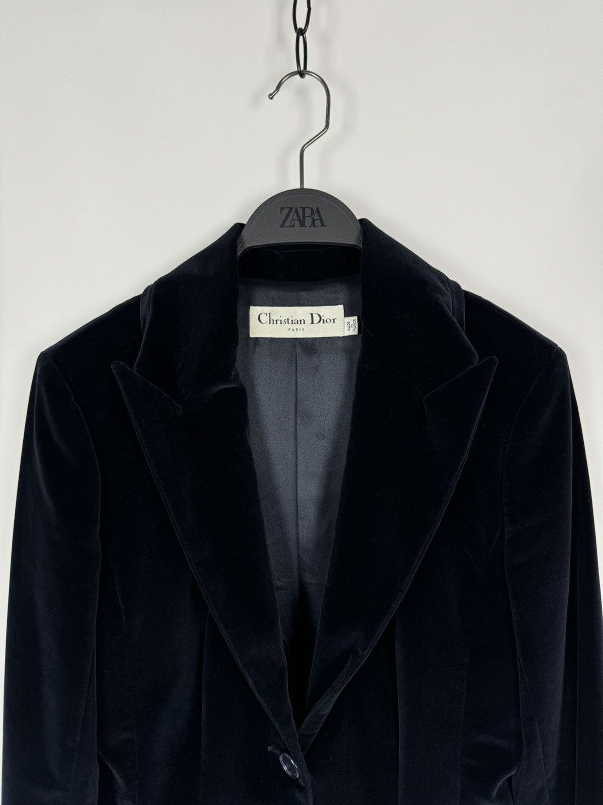 Christian Dior Monsieur 1990s Vintage Christian Dior Pleated Velvet Blazer Jacket Size M / US 6-8 / IT 42-44 - 4 Thumbnail
