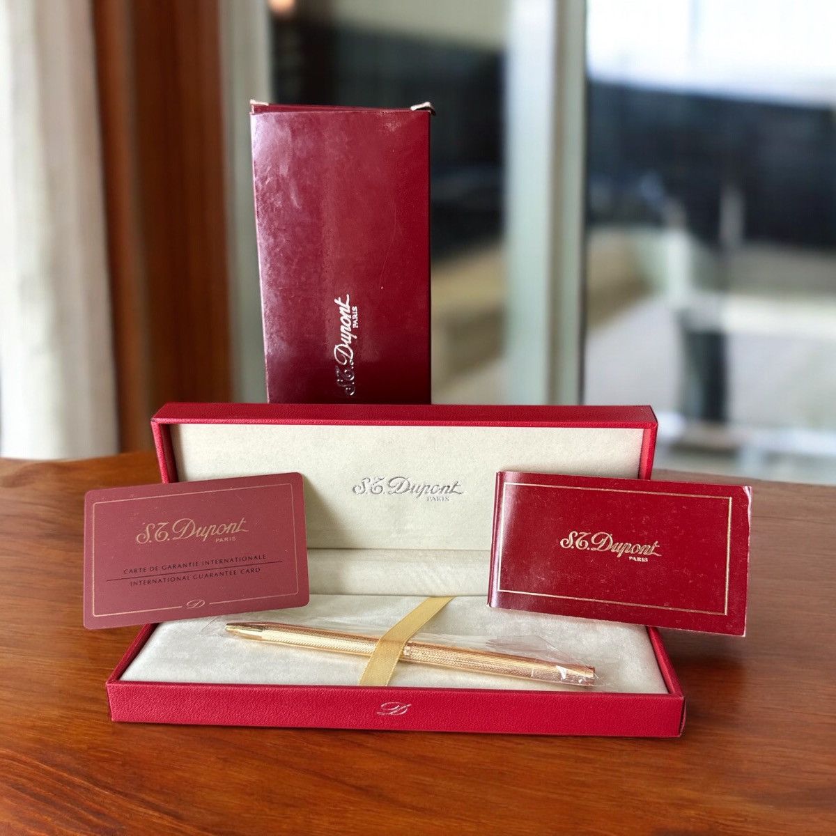 S.T. Dupont S.T DUPONT LAQUE DE CHINE GOLD DIAMOND SAPPHIRE ROLLERPEN Size ONE SIZE - 1 Thumbnail