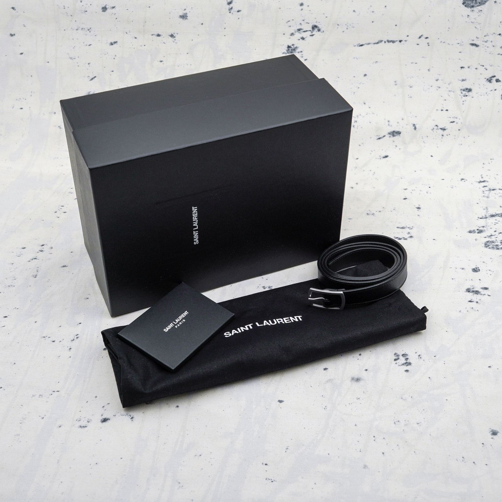 Saint Laurent Paris Saint laurent paris textured leather black women's belt Size ONE SIZE - 5 Thumbnail