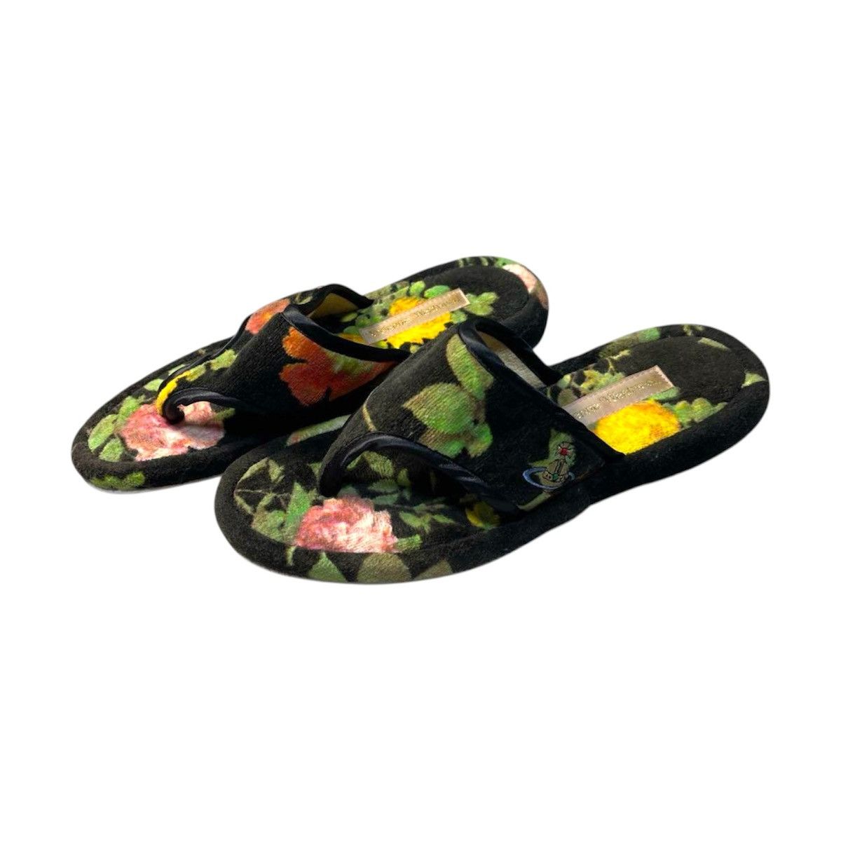 Vintage Vivienne Westwood Rose Print Room Slippers Size US 6 / IT 36 - 1 Thumbnail