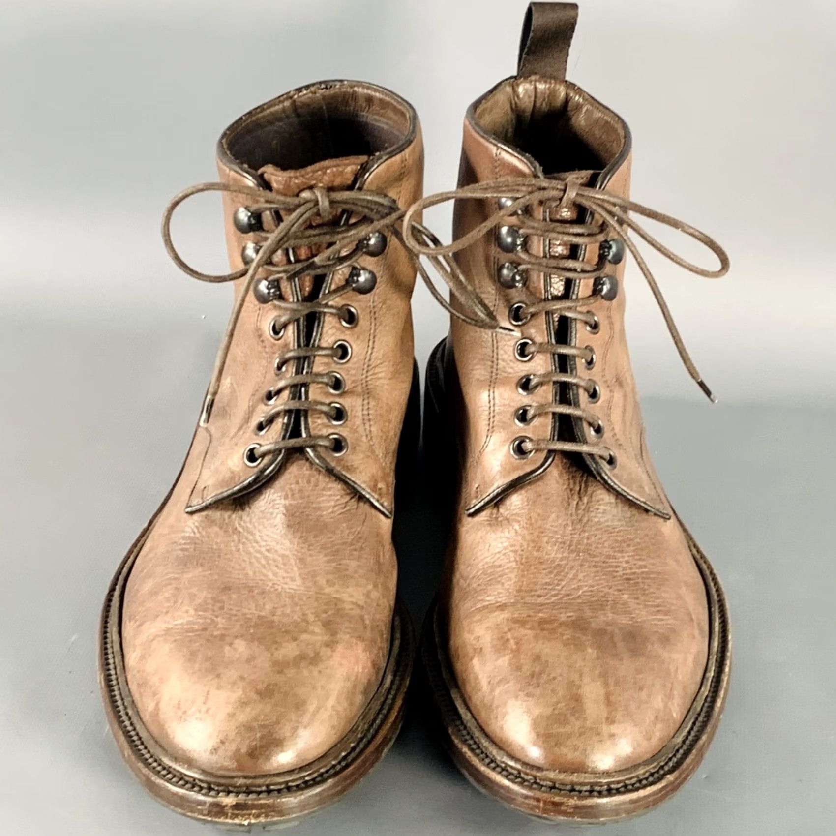 Vintage BARNEY'S NEW YORK Leather Lace-Up Boots Size 9 Brown Size US 9 / EU 42 - 4 Thumbnail