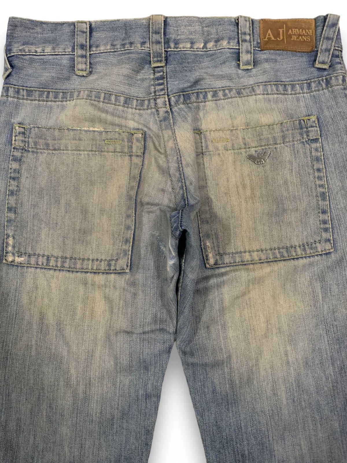 Giorgio Armani Vintage Giorgio Armani J09 Mud Washed Baggy Jeans Size US 33 - 12 Thumbnail