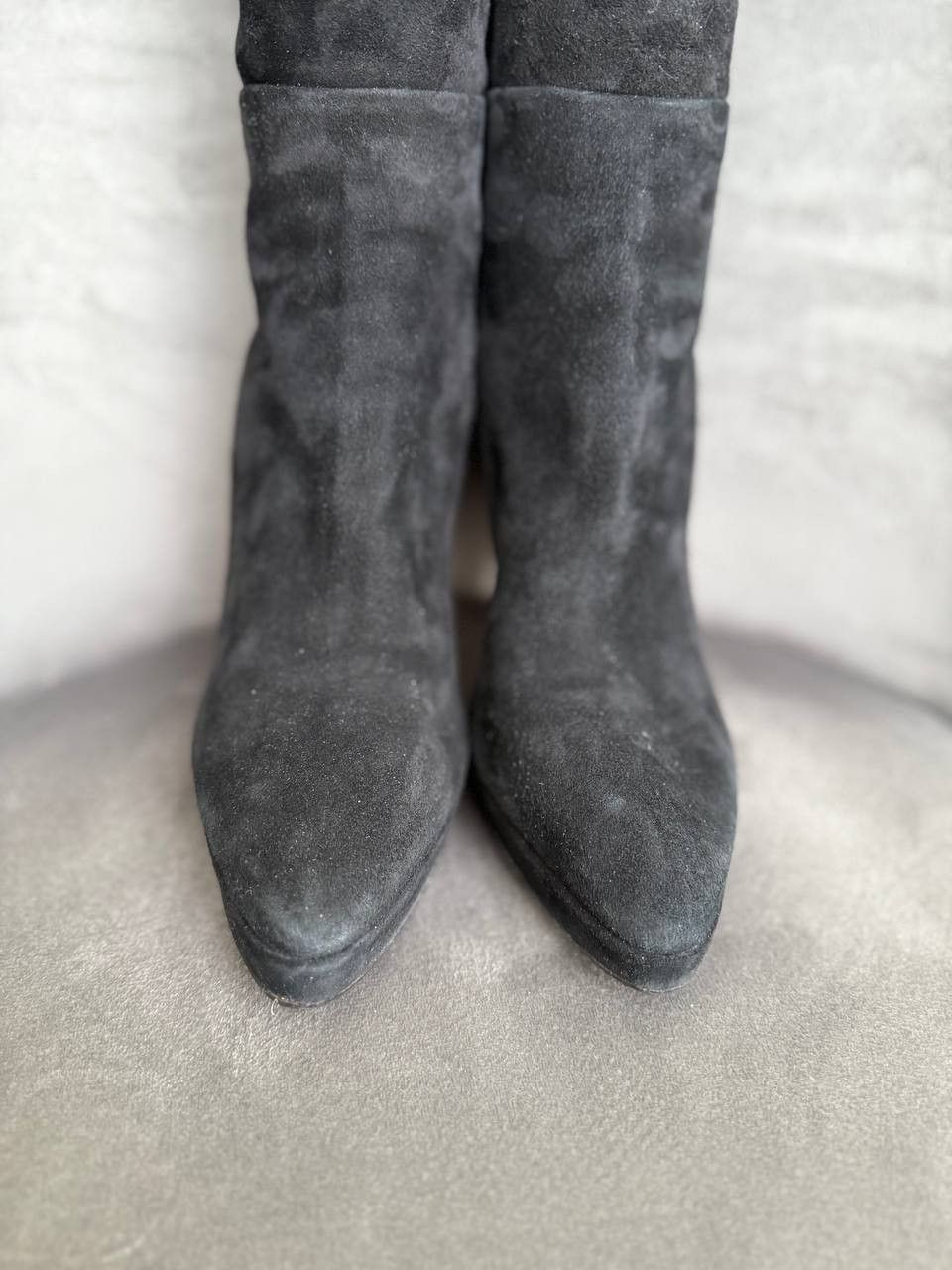 Prada Prada Suede Knee High Pointed Toe Heel Boot Vintage Women Size US 7 / IT 37 - 9 Thumbnail