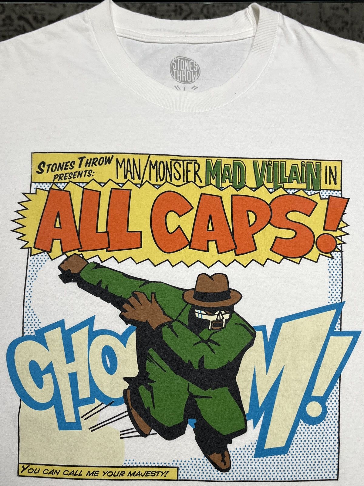 MF Doom × Rap Tees × Vintage MF Doom Stones Throw Records Mad Villain All Caps Size US L / EU 52-54 / 3 - 2 Thumbnail