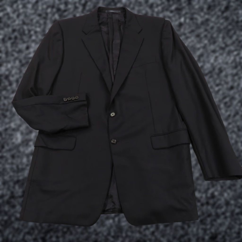 Loro Piana Hickey Freeman Loro Piana Blazer 46L Super 130s Tasmanian Worsted Wool Navy Coat Mens Size 46R - 1 Thumbnail