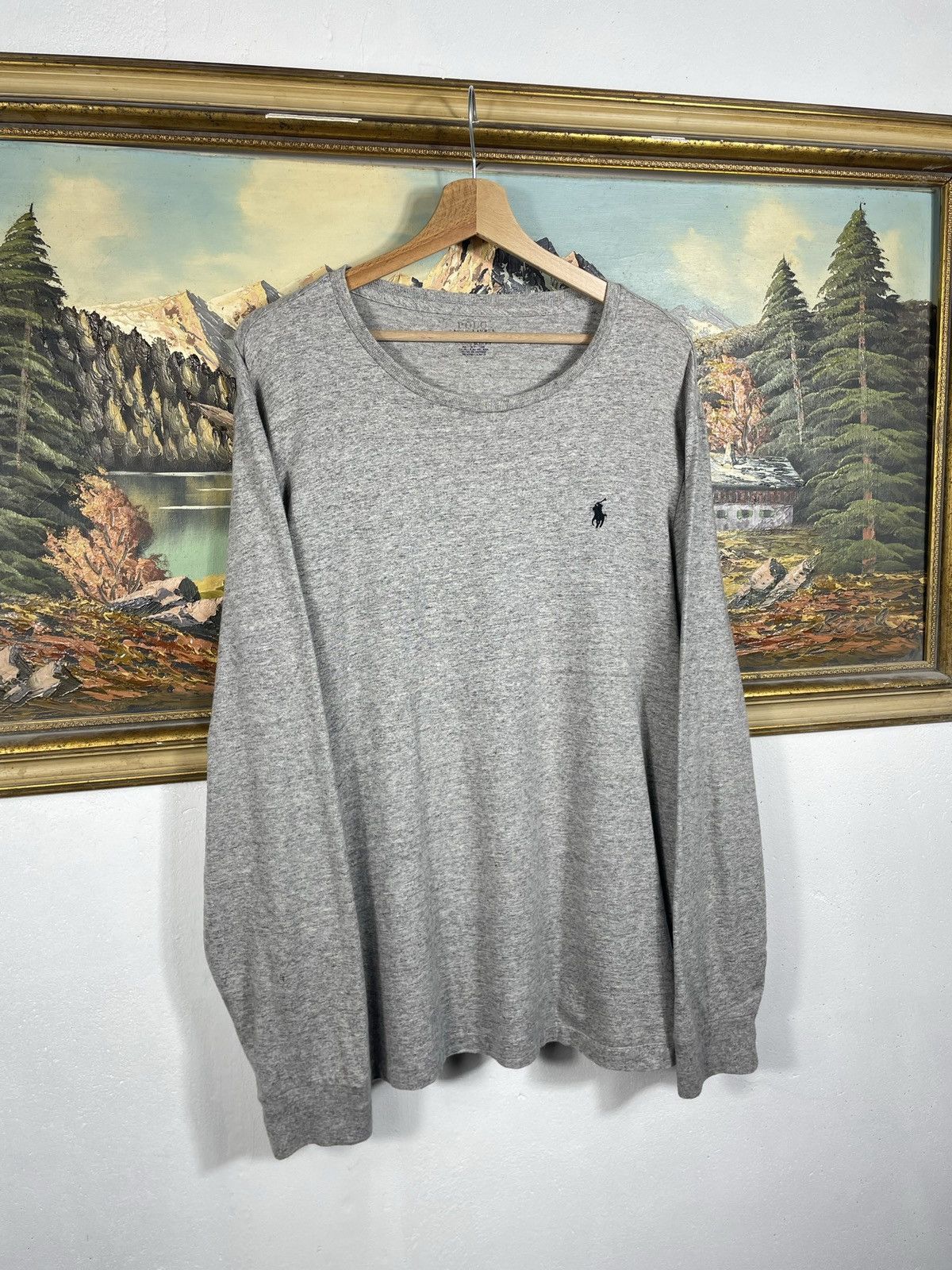 Polo Ralph Lauren Polo Ralph Lauren Grey Longsleeve Pony Logo Old Money Luxury Size US L / EU 52-54 / 3 - 2 Thumbnail