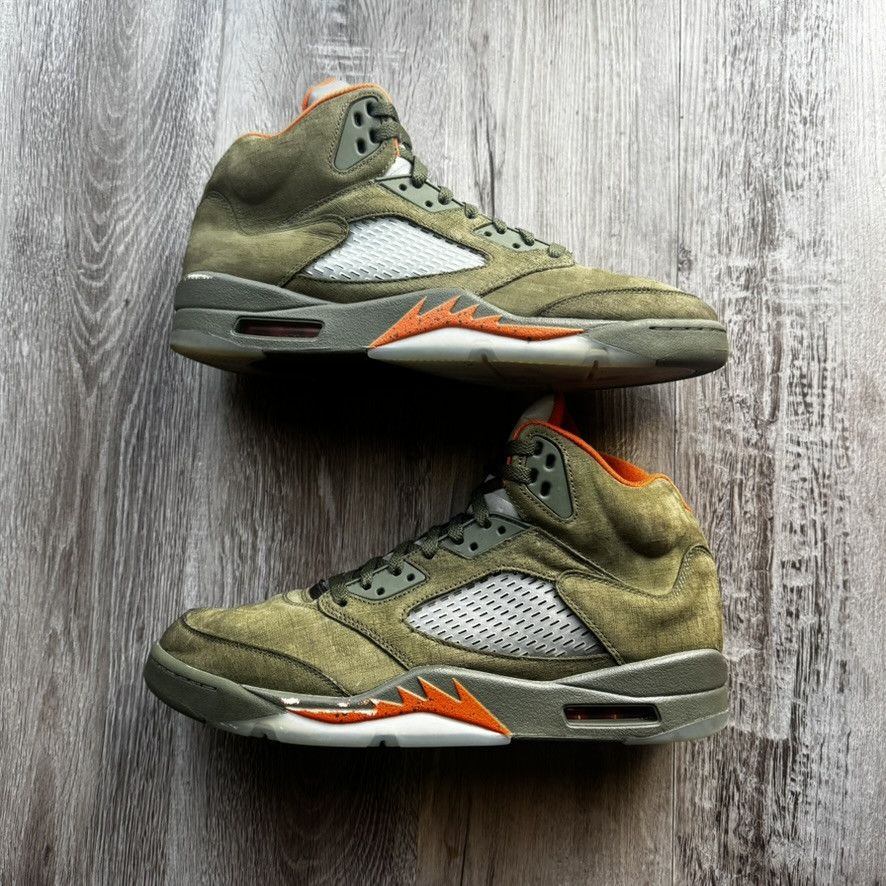 Jordan Brand NIKE • JORDAN 5 Retro "2024 Olive" (12.5M) Size US 12.5 / EU 45-46 - 2 Thumbnail