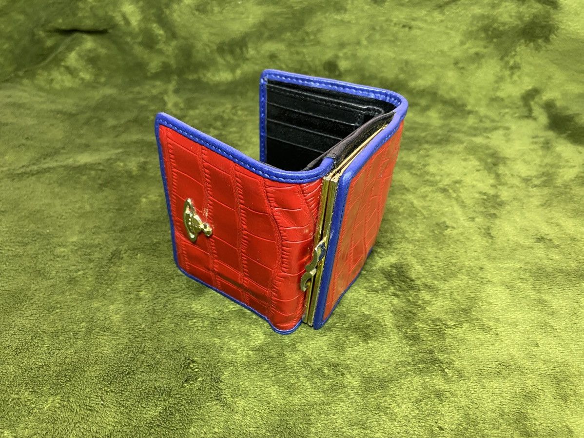 Designer × Vivienne Westwood Vivienne Westwood Embossed Crocodile Red Clasp Wallet Size ONE SIZE - 8 Thumbnail