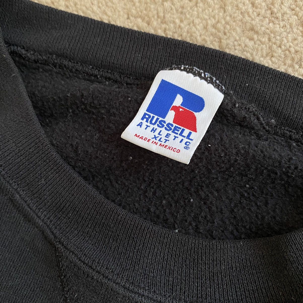Russell Athletic × Vintage Vintage 90s Sun Faded Black Blank Russel Athletic Sweatshirt Size US XL / EU 56 / 4 - 5 Thumbnail