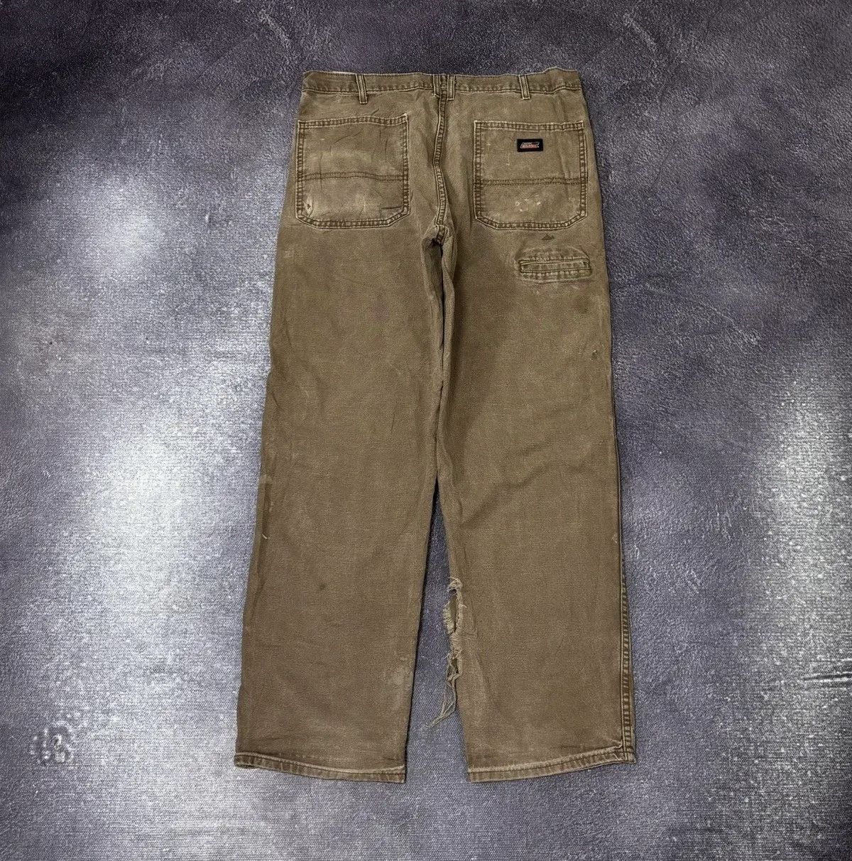 Dickies × Vintage Vintage Dickies Brown Ripped Hype Work Baggy Pants Jeans Size US 36 / EU 52 - 1 Thumbnail