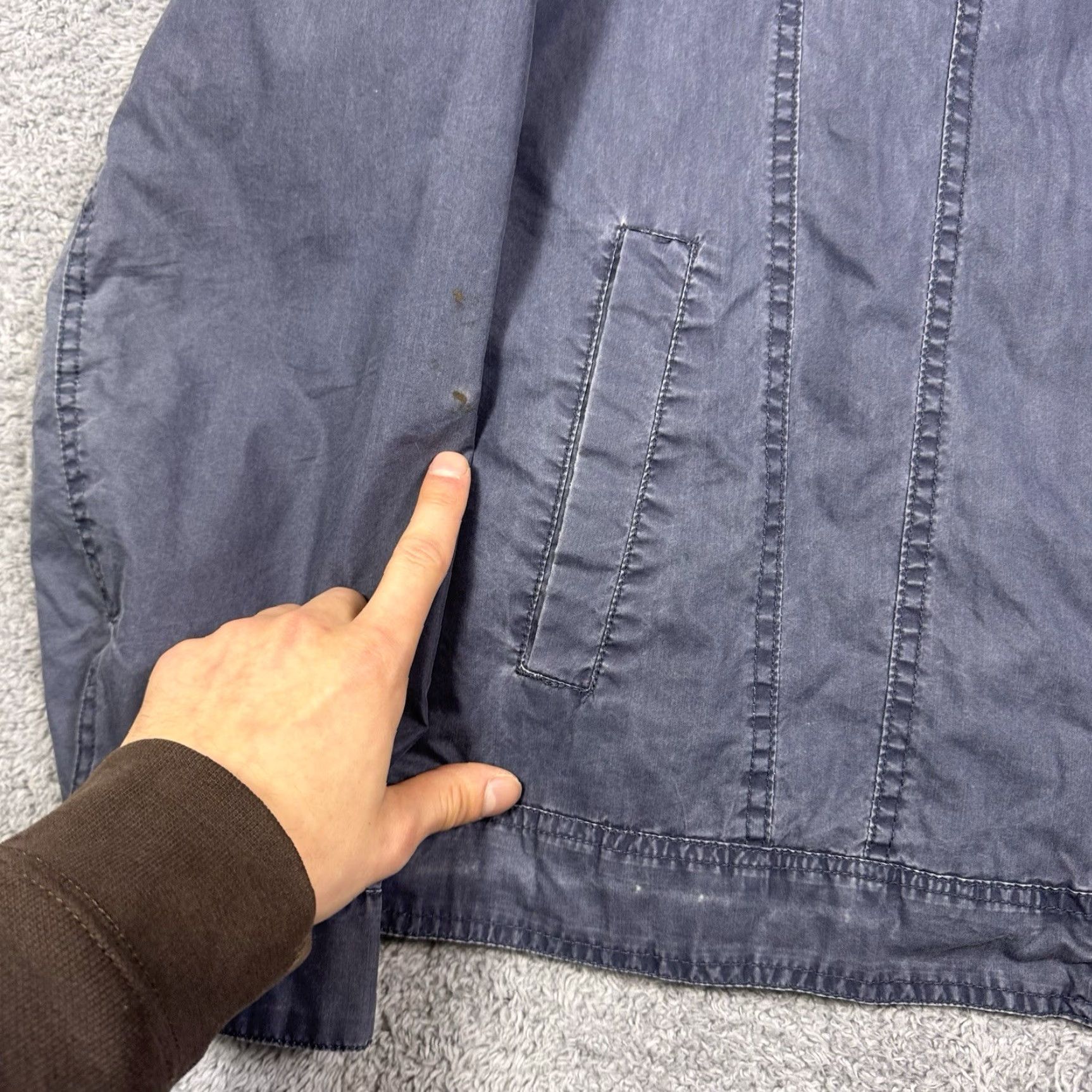 Levi's Levi's Trucker Jacket Men XL Field Chore Canvas Full Zip Hood Hickory Stripe Zip Up Size US XL / EU 56 / 4 - 4 Thumbnail