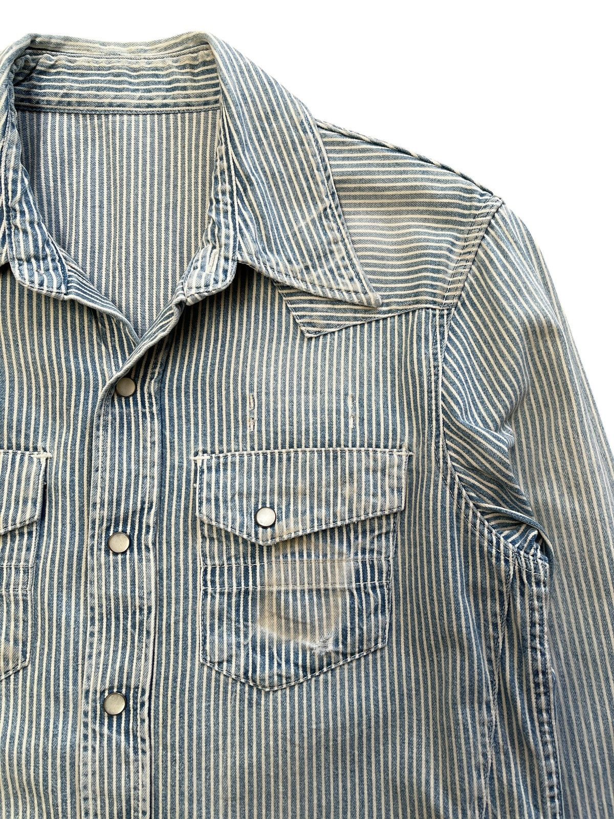 Number (N)ine Number (N)ine S08-NNS001C Zippo Hickory Denim Shirt Size US S / EU 44-46 / 1 - 3 Thumbnail