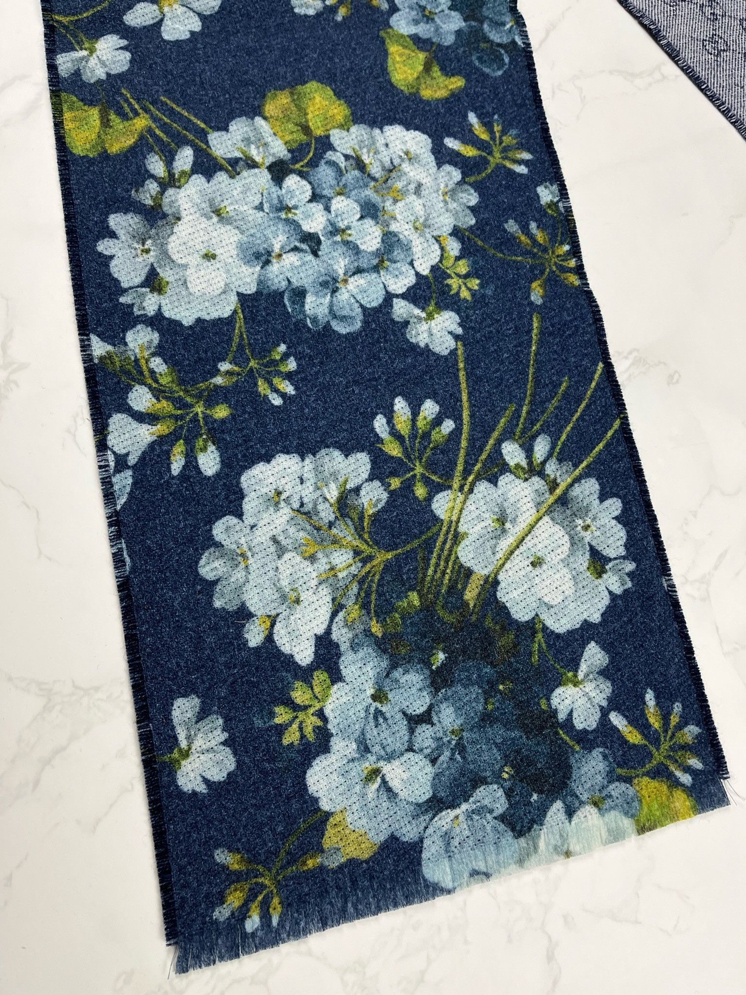 Gucci 🔥[SALE]🔥 Gucci Blooms Blue Wool Scarf Size ONE SIZE - 3 Thumbnail