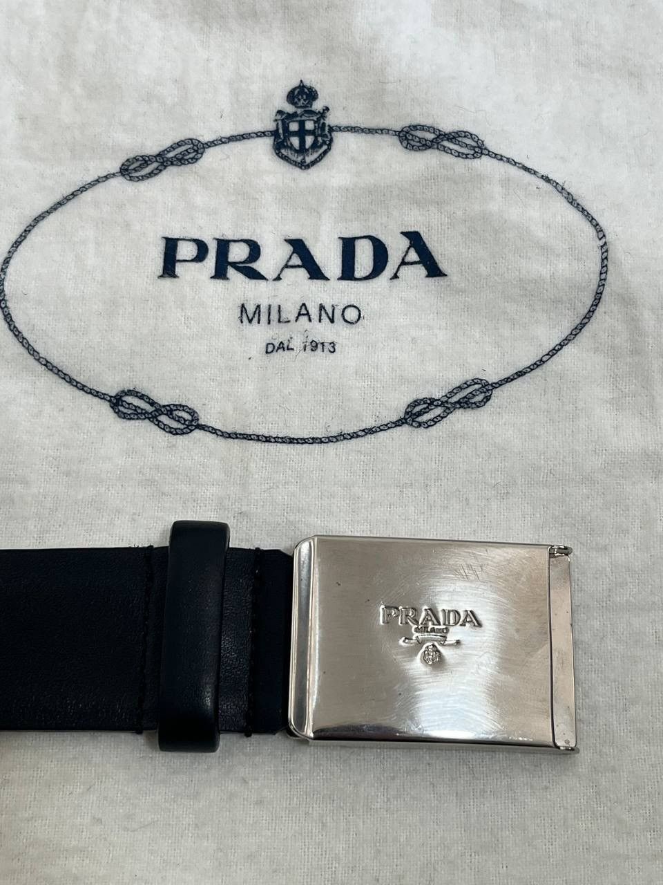 Prada Prada Milano Vintage Plaque Leather Belt Size ONE SIZE - 1 Thumbnail