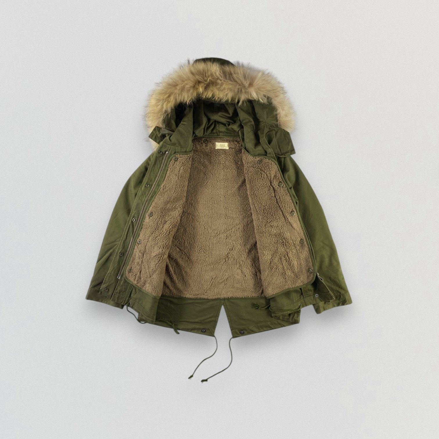 Japanese Brand Journal Standard Faux Fur Hooded Heavy Jacket Coat Parkas Size US L / EU 52-54 / 3 - 2 Thumbnail