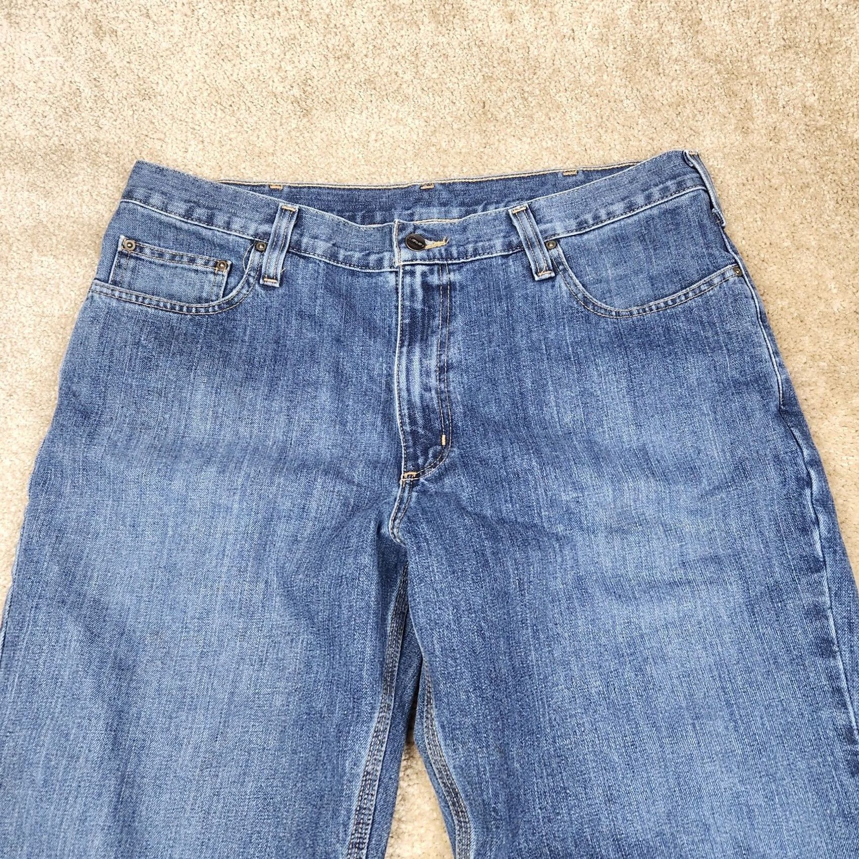 Carhartt Carhartt Jeans Mens 38x30 Relaxed Fit Medium Wash Blue Denim 101483-980 B110 Size US 40 / EU 56 - 2 Thumbnail