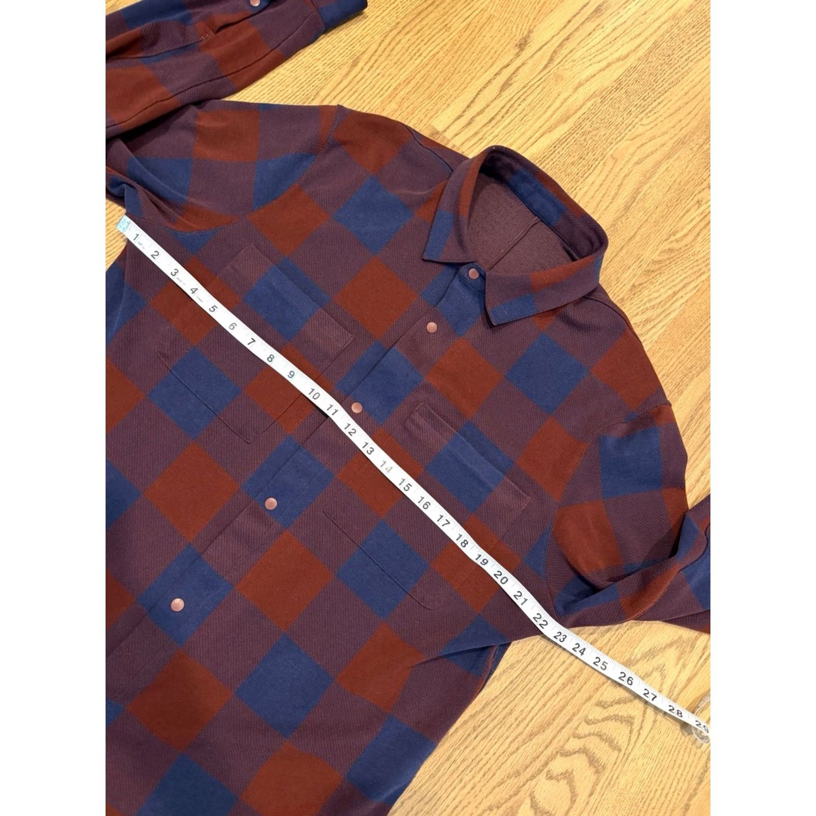 Lululemon Lululemon Overshirt Button-Up Plaid Shirt Long Sleeve Snap Men’s Large Red Blue Multicolor Size US L / EU 52-54 / 3 - 6 Thumbnail
