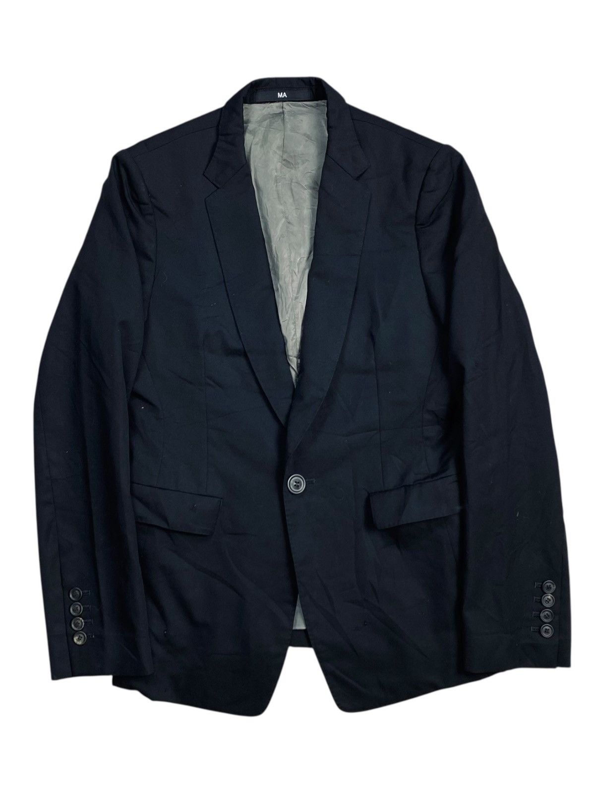 ジャケット・アウター JULIUS 21AW EMBROIDERED BLAZER JACKET Julius_7 Limited Edition Distressed Asymmetrical Denim