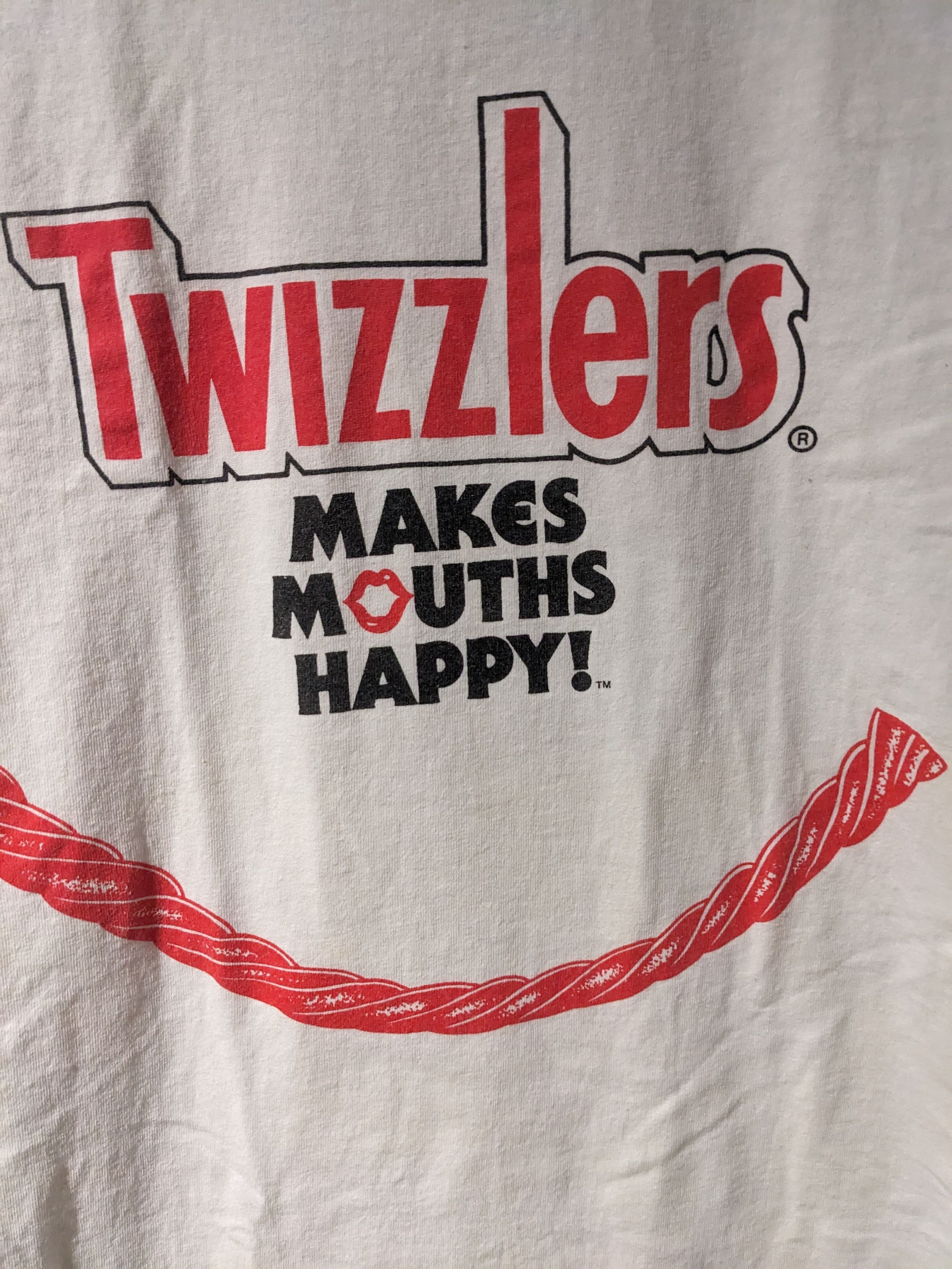Russell Athletic × Vintage Vintage 90s Twizzlers Makes Mouths Happy Russell T-Shirt Size US L / EU 52-54 / 3 - 2 Thumbnail