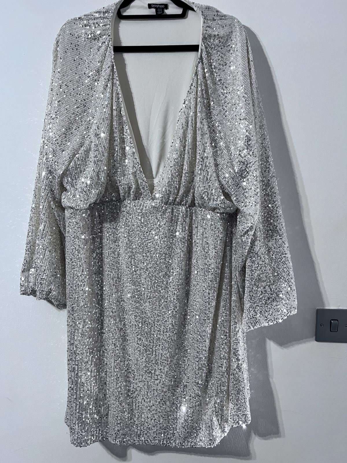 Boohoo Boohoo Glitter Sequin Mini Dress – UK 22 Size XXL / US 16-18 / IT 52-54 - 1 Thumbnail
