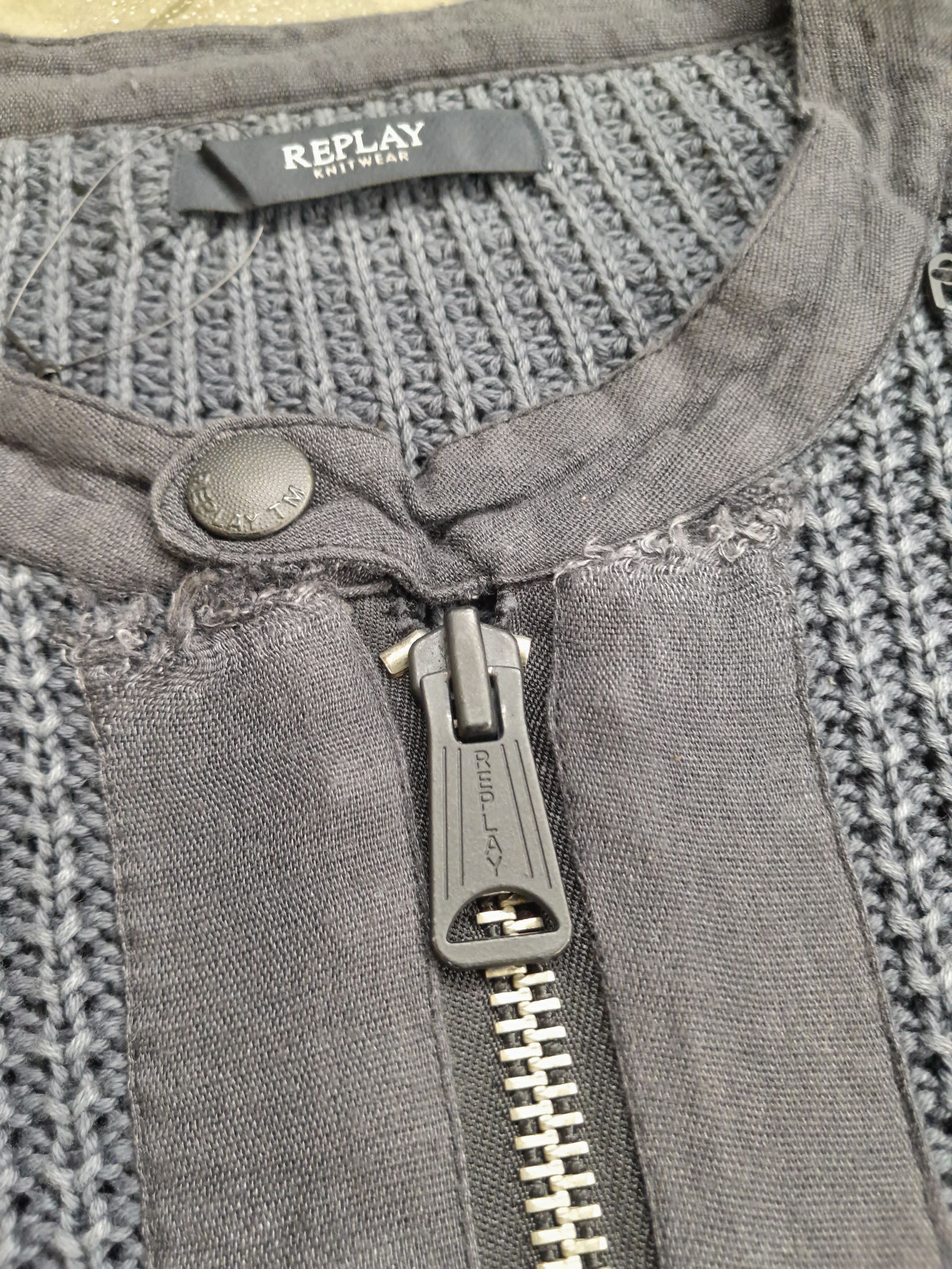 Replay Vintage Repaly - Men Knitted Zipper Jacket Size US L / EU 52-54 / 3 - 5 Thumbnail