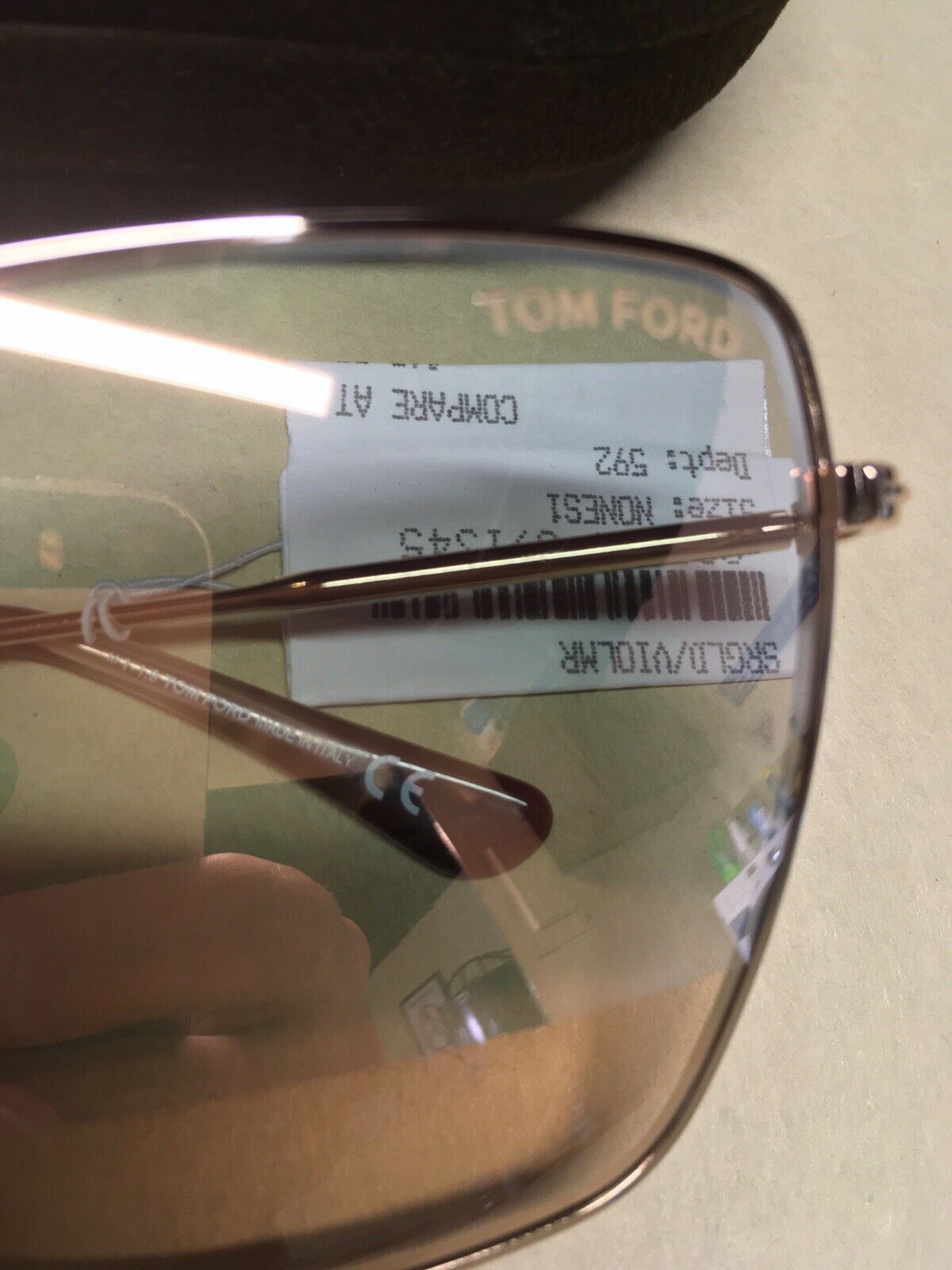 Tom Ford Tom Ford FT0738 28Z Rose Gold 61mm Square Sunglasses Size ONE SIZE - 5 Thumbnail