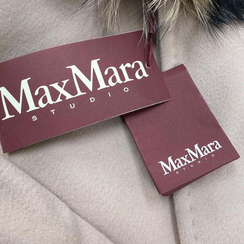Max Mara Max Mara Studio hooded mid-length wool coat with fox fur c Size S / US 4 / IT 40 - 6 Thumbnail