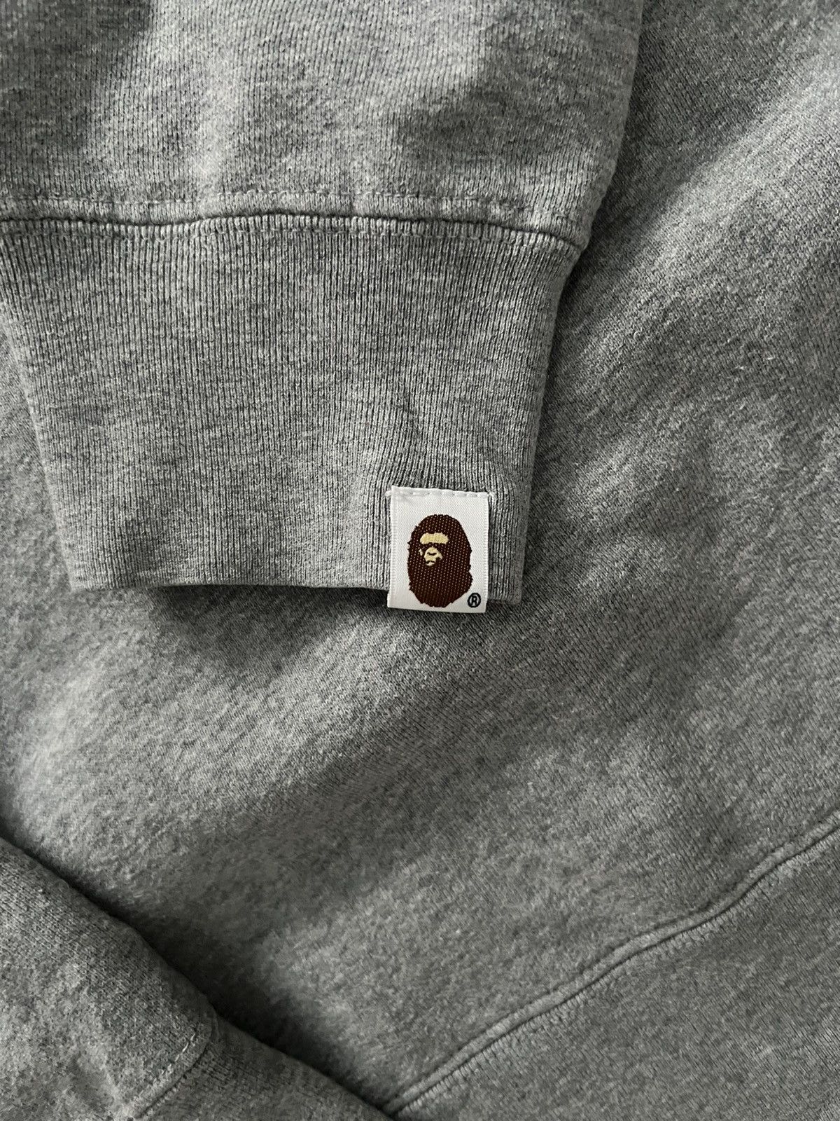 Bape Bape Gray Hoodie Spellout Size US M / EU 48-50 / 2 - 3 Thumbnail