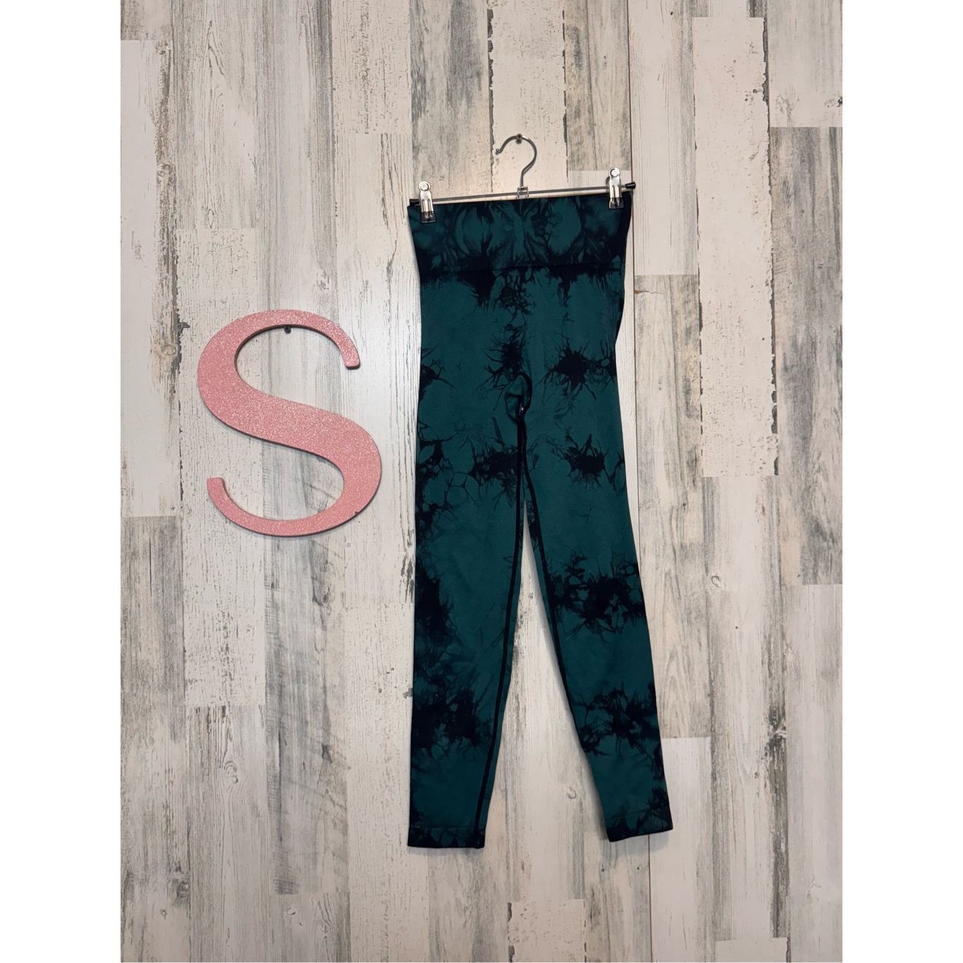 Other Green Black Tie-Dye Seamless High-Waist Leggings Women’s Siz Size 26" / US 2 / IT 38 - 14 Thumbnail