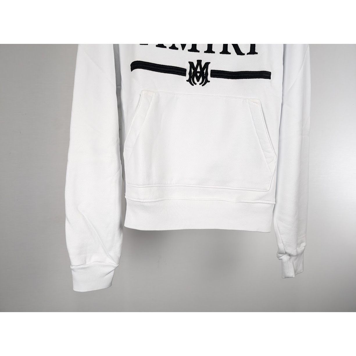 Amiri o1rshd1 MA Bar Embroidery Hoodie in White Size US S / EU 44-46 / 1 - 6 Thumbnail