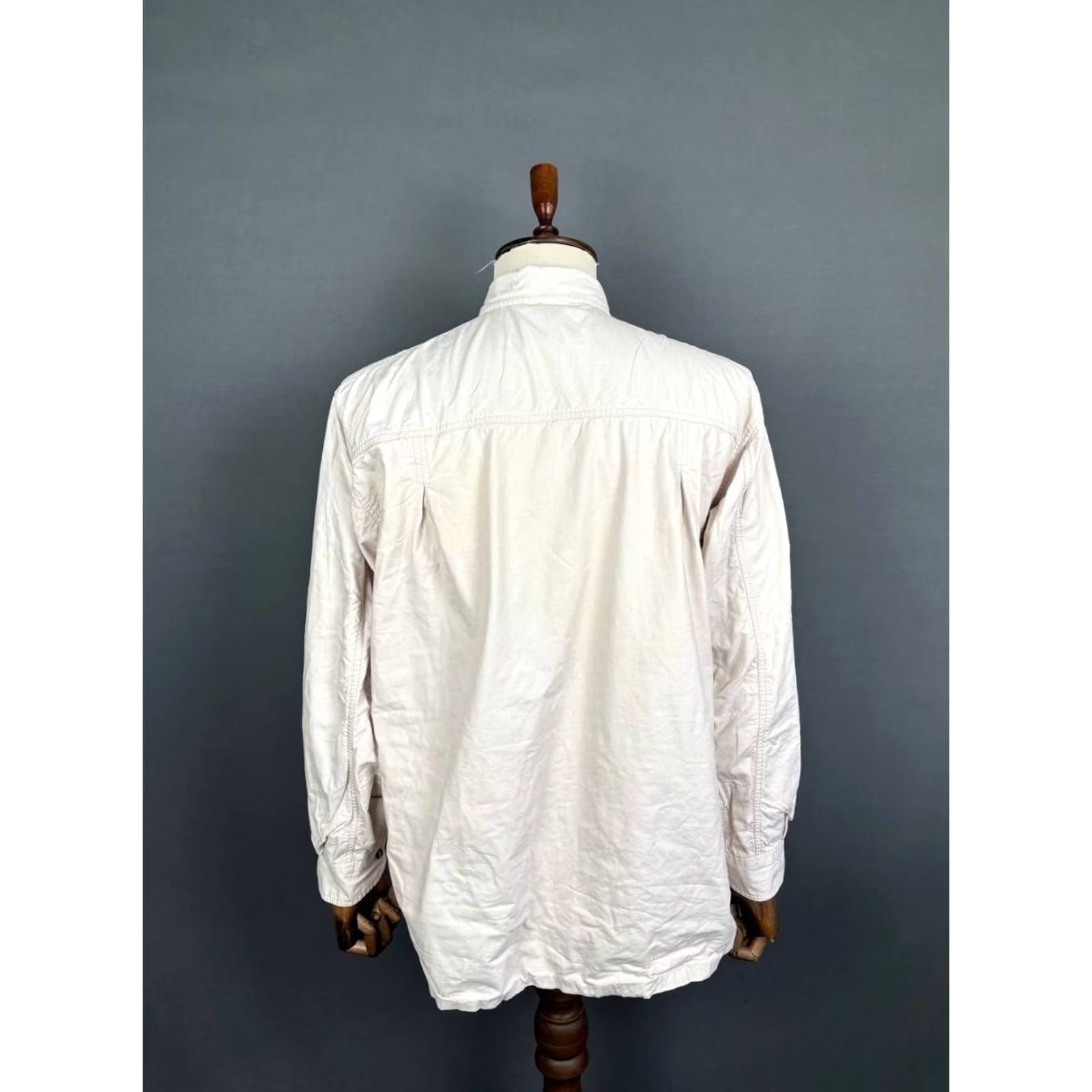 Camel Camel Shirt Men XL Ivory Cotton Long Sleeve Front Pocket Casual Button-Up Travel Line Modern Outdoor Size US XL / EU 56 / 4 - 2 Thumbnail