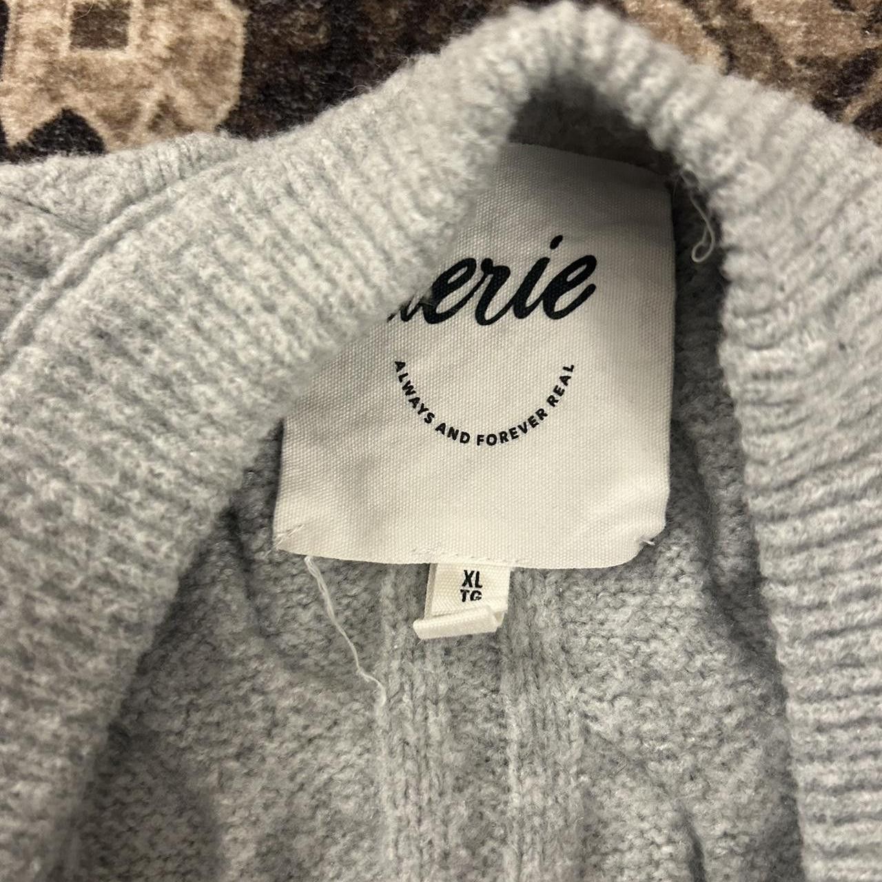 Other Aerie Cable Knit Sweater XL Gray Size XL / US 12-14 / IT 48-50 - 2 Thumbnail