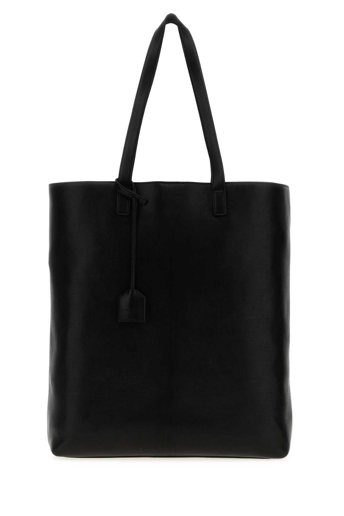 Saint Laurent Paris Black Leather Shopping Bag Size ONE SIZE - 1 Thumbnail