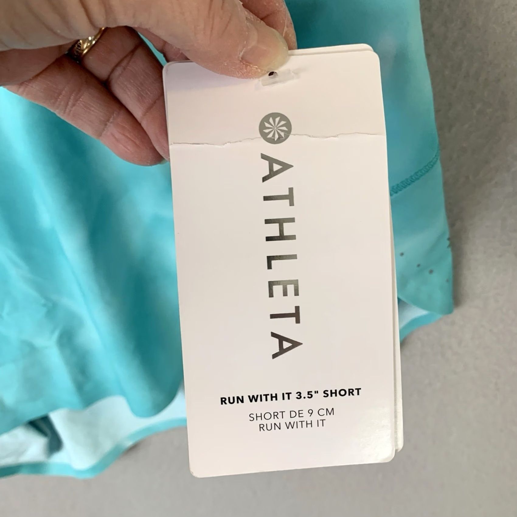 Athleta Athleta Run With It 3.5” Short XL Blue Running Shorts Back Pocket Pickleball Women's Athletic Short Regular Size XL Color Blue Pockets Size 40" / US 18 - 3 Thumbnail