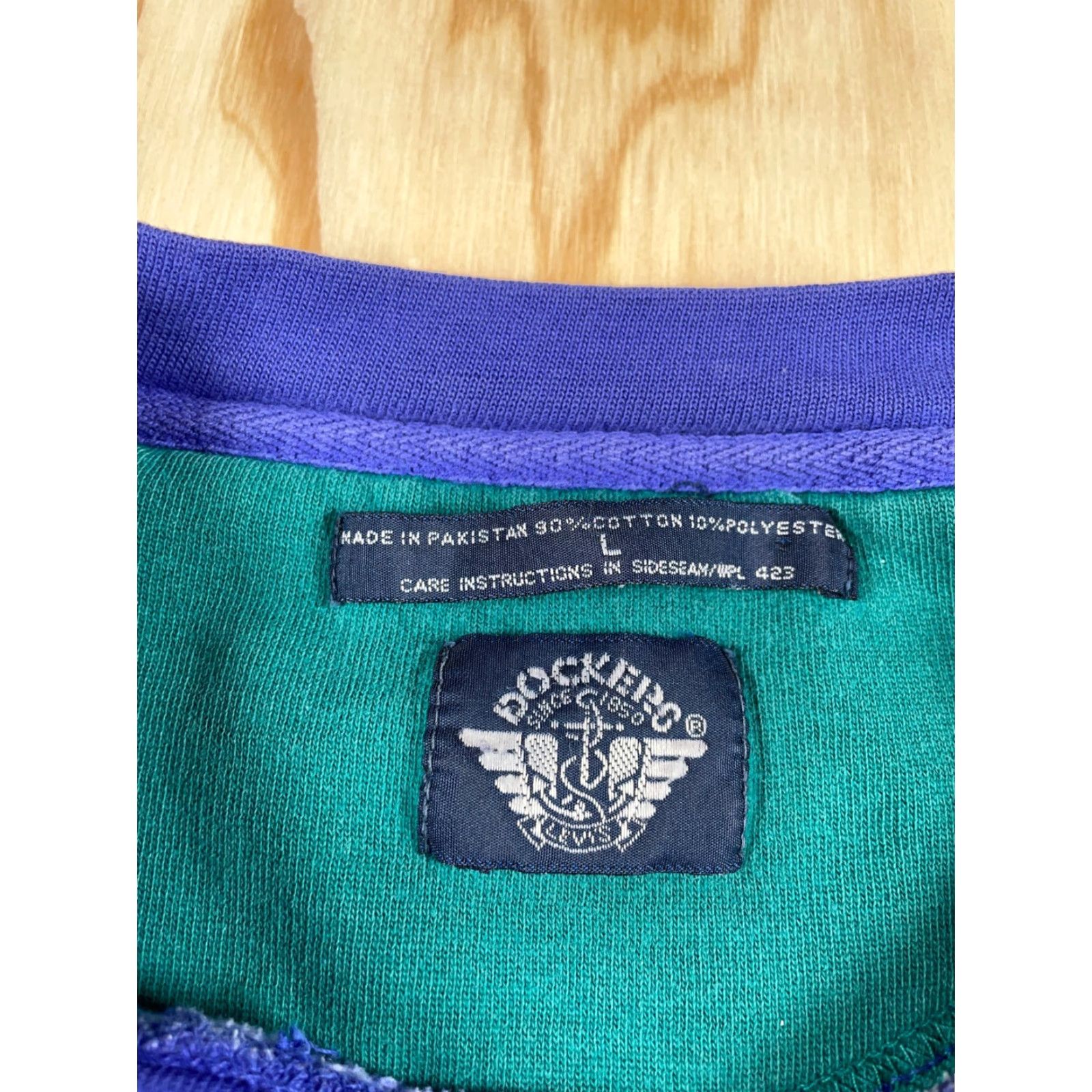 Dockers VINTAGE Dockers x Levi's Sweatshirt Shirt Adult Large Blue Crewneck Oversized 90s Preppy Embroidered Mens Size US L / EU 52-54 / 3 - 3 Thumbnail