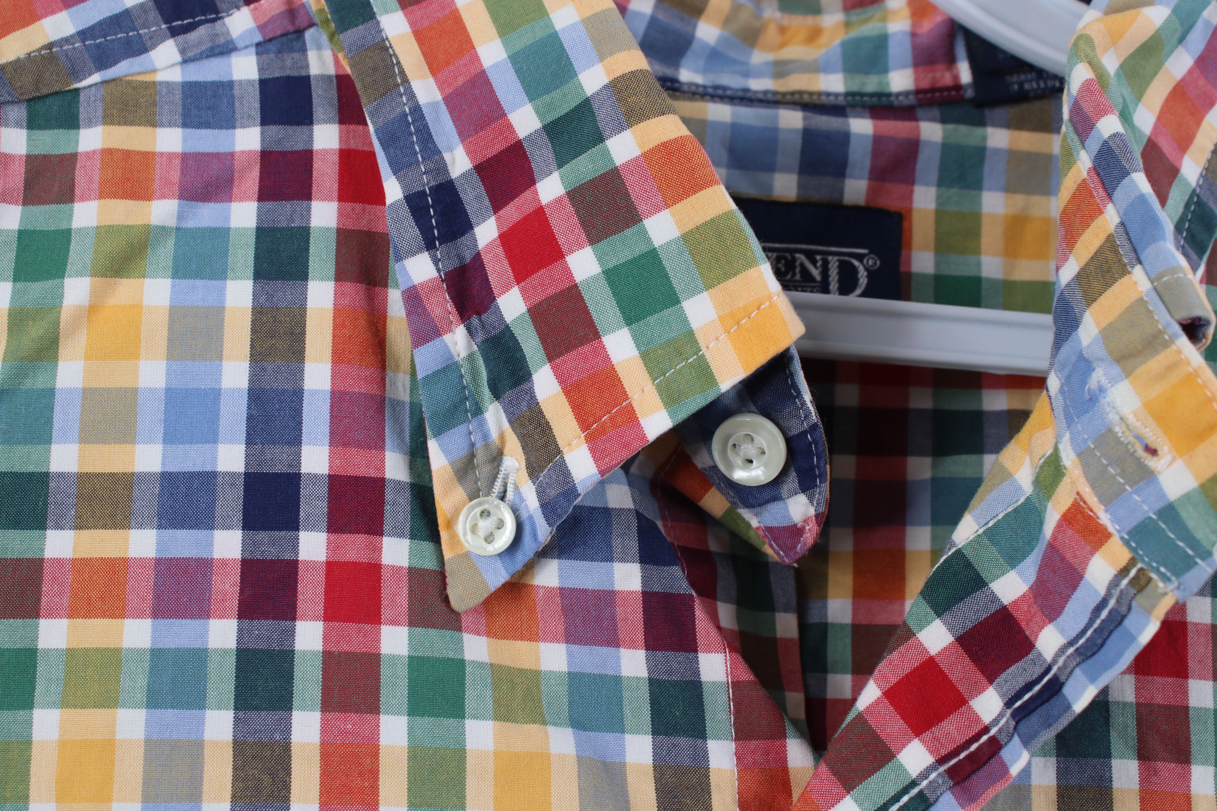 Lands' End Vintage 90s Lands End Madras Short Sleeve Button Down Shirt Size US M / EU 48-50 / 2 - 6 Thumbnail