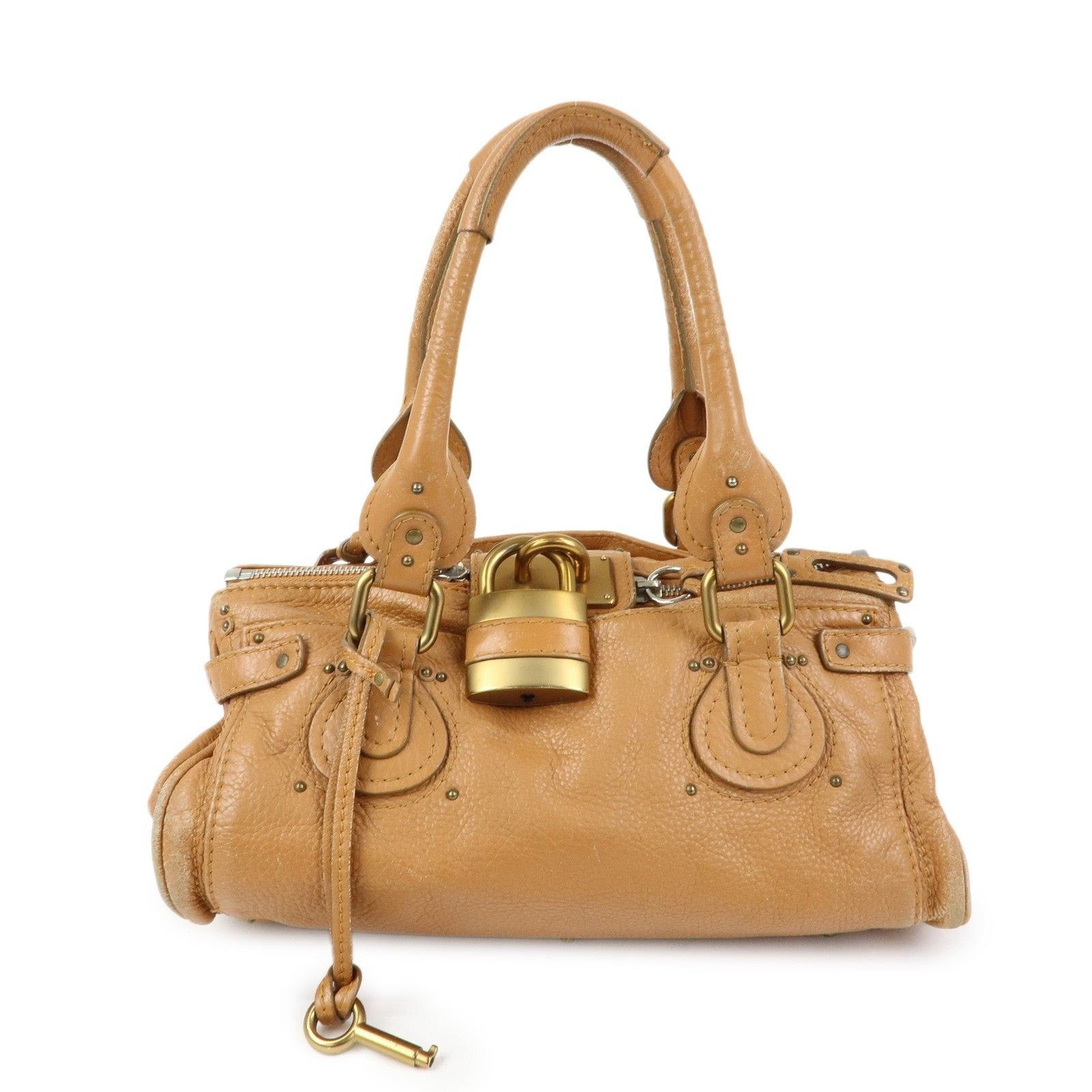 Chloe Chloe Paddington Medium Leather Shoulder Bag Tan Size ONE SIZE - 1 Thumbnail