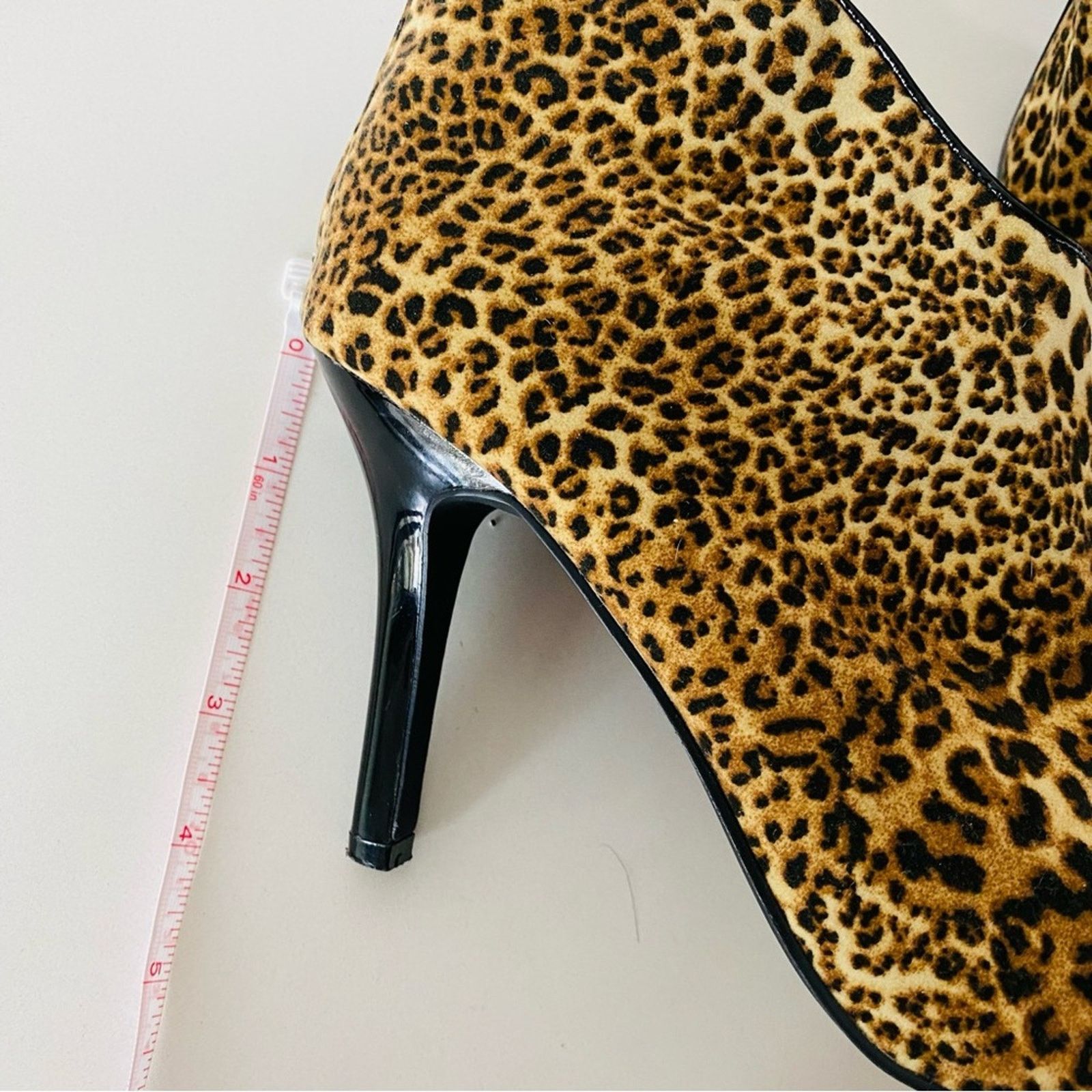 Nordstrom CARLOS SANTANA Black Animal Print Stiletto Heel Boot Booties Size US 9.5 / IT 39.5 - 8 Thumbnail