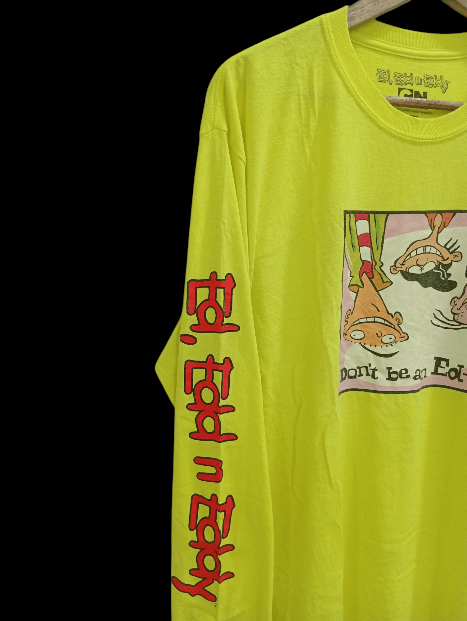 Cartoon Network × Vintage 🔥🔥Ed,Edd N Eddy Don't Be An Ed-iot LS T-Shirt Size US L / EU 52-54 / 3 - 7 Thumbnail