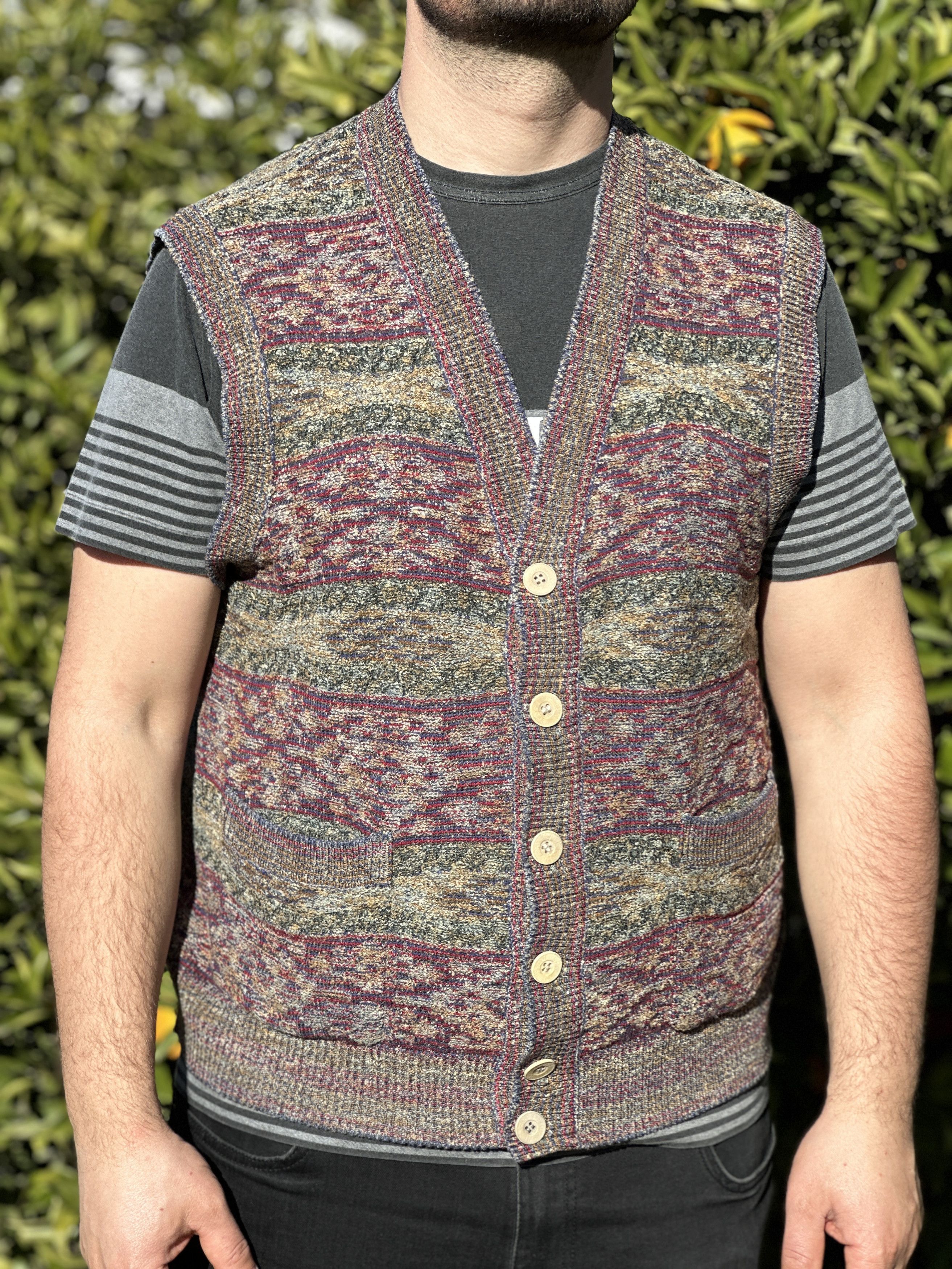 Missoni Missoni Sport Gilet 3D Knit Retro Sweater Vest Size 52 L Size US L / EU 52-54 / 3 - 10 Thumbnail