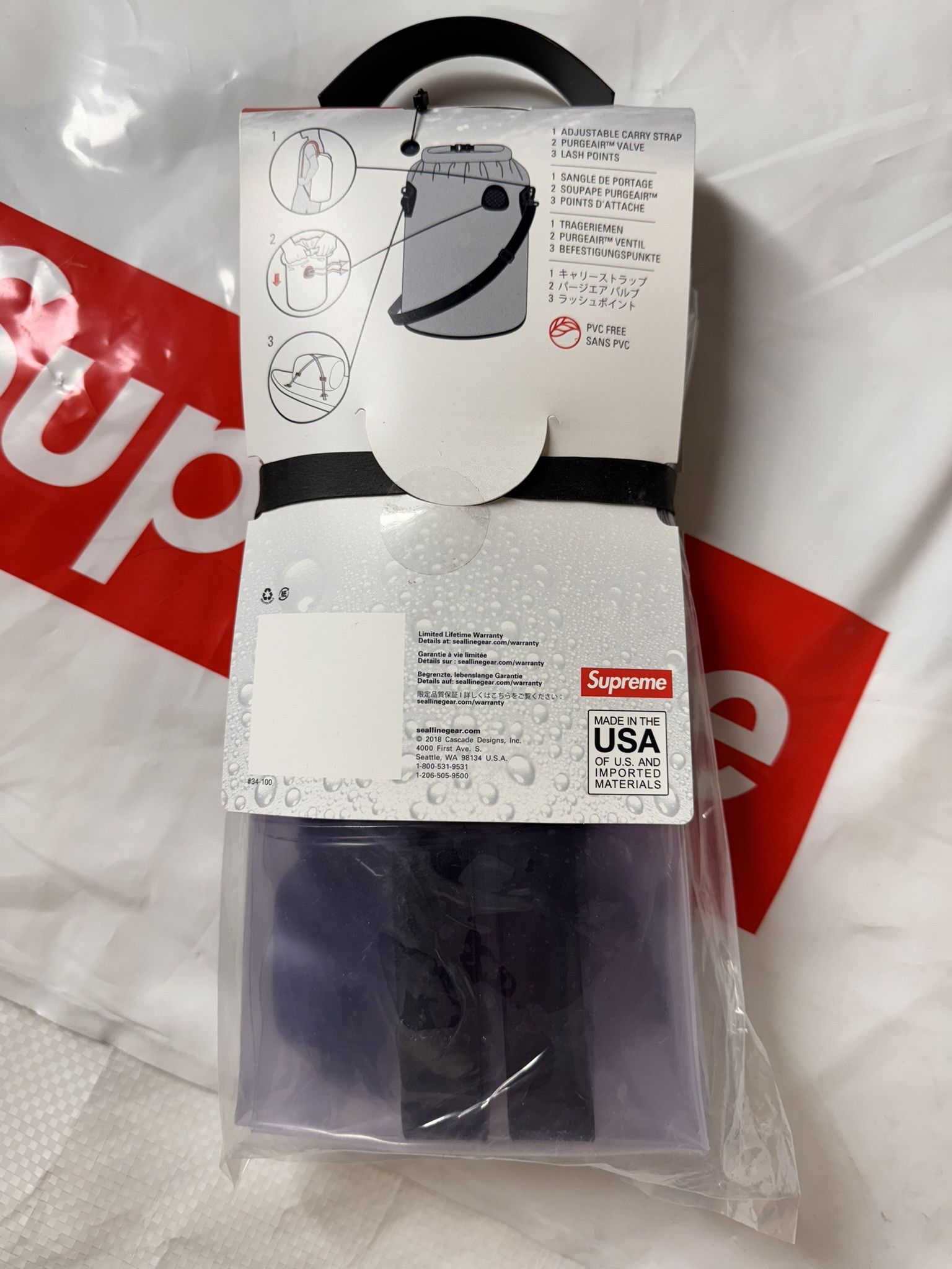 Supreme SealLine Discovery Dry Bag 5L Clear ss 19 - Accessories