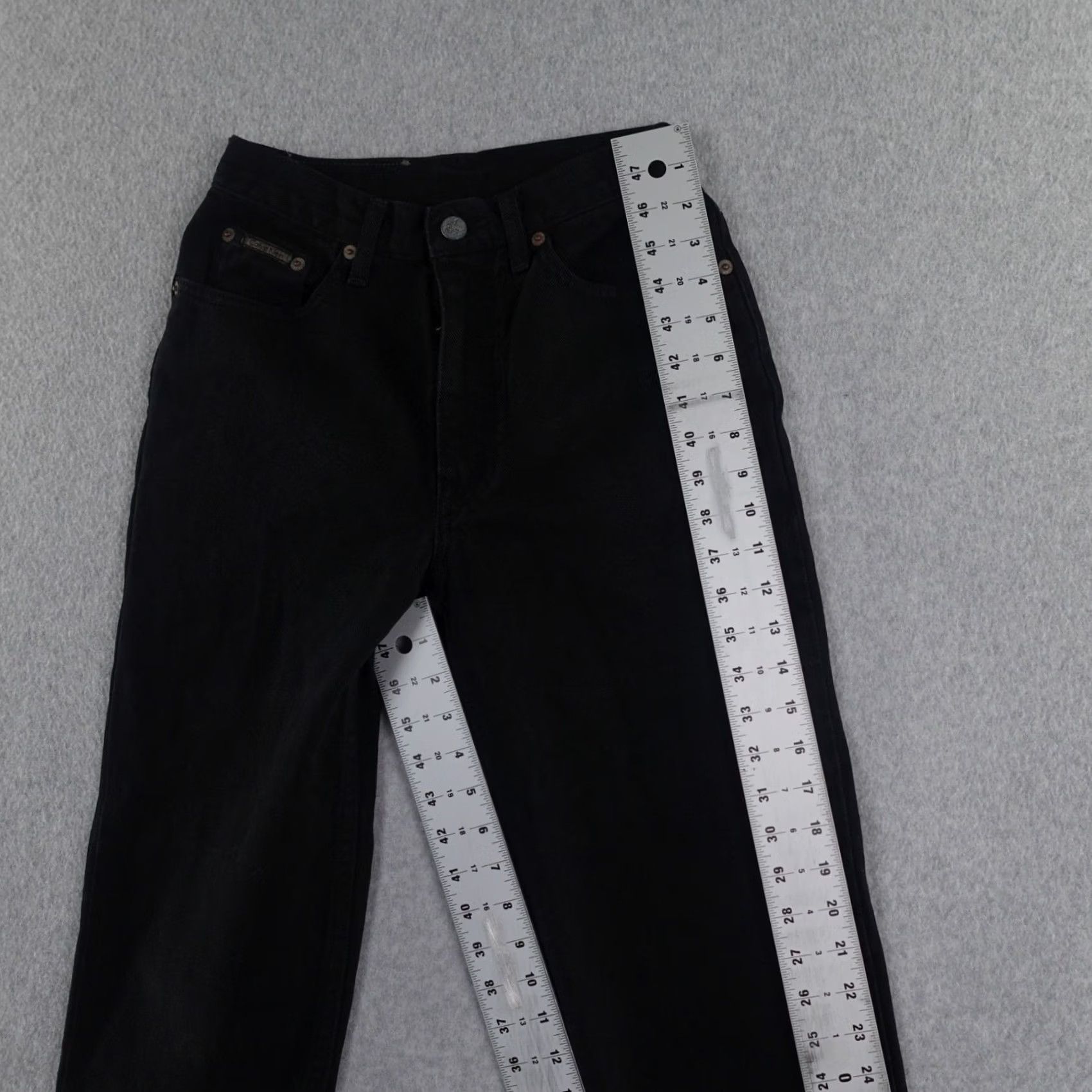 Calvin Klein CK Calvin Klein Jeans Womens 6 Jeans Tapered Regular Black 5-Pocket Denim Cotton Vintage 90s Womens Jeans Size 28" / US 6 / IT 42 - 7 Thumbnail
