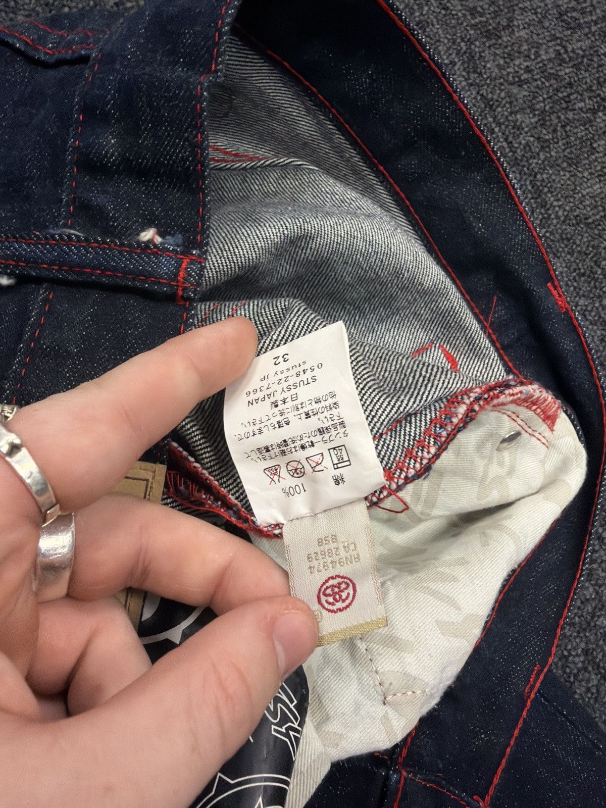 Stussy Vintage 2000s Stussy x Futura Laboratories Jeans - Waist 33 Size US 33 - 8 Thumbnail