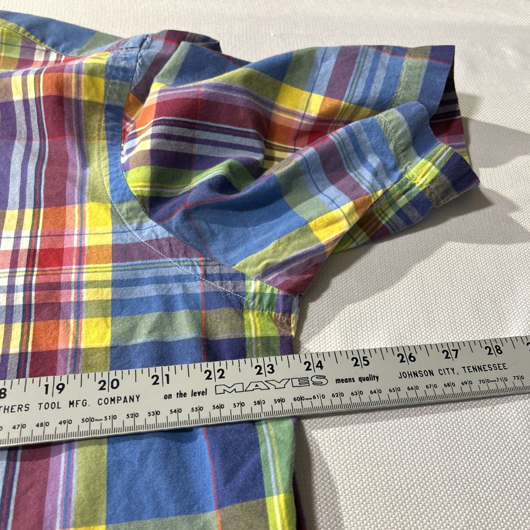 Polo Ralph Lauren Polo Ralph Lauren Plaid Oxford Madras Button Down Shirt L Multi Men Classic Fit Short Sleeve Size US L / EU 52-54 / 3 - 4 Thumbnail