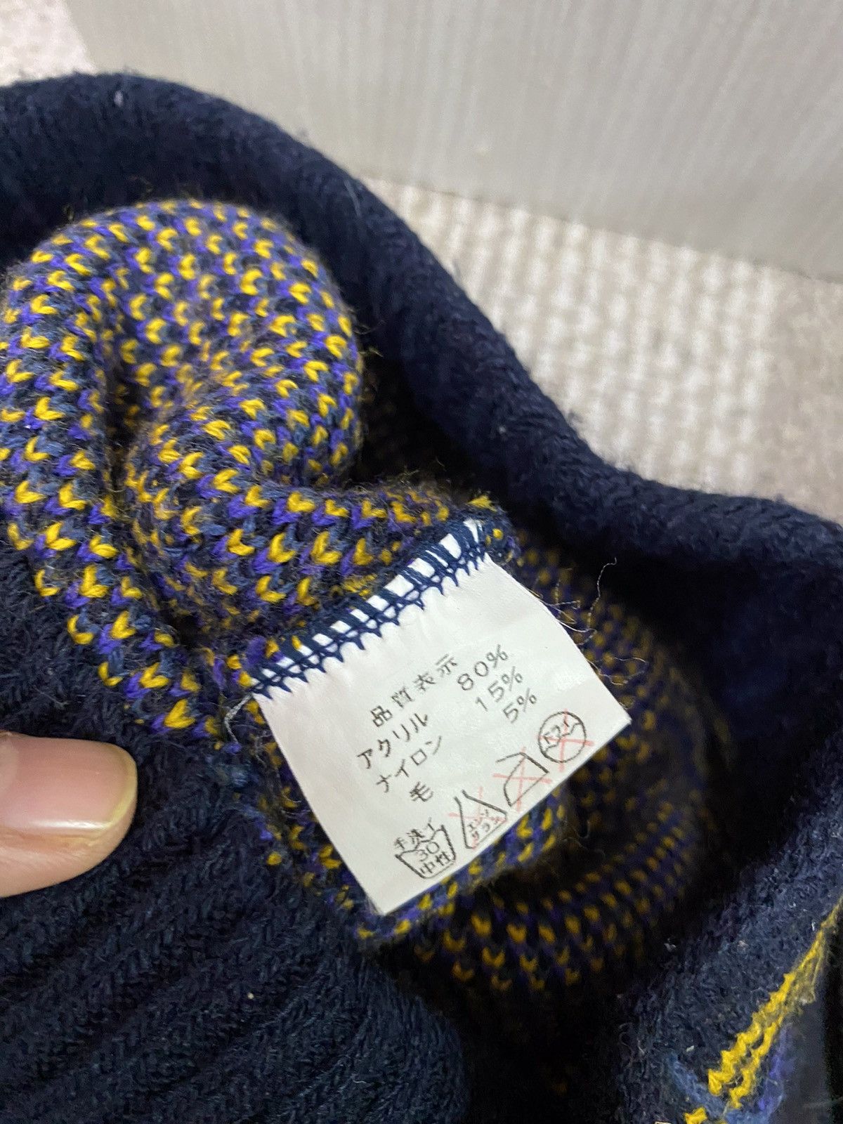 Japanese Brand × Kapital × Vintage Japanese Brand Rare Design Stripe Beanie Hat Size ONE SIZE - 5 Thumbnail