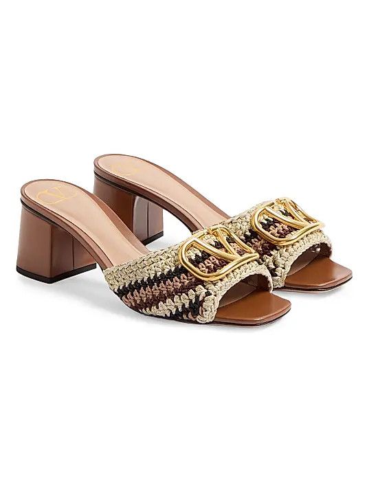 Valentino os11x0126 VLogo Signature Slide Sandals in Multicolor Size US 9 / IT 39 - 2 Thumbnail